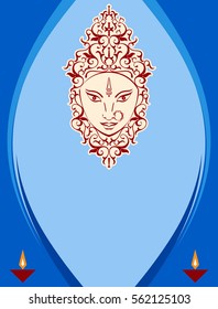 Durga Goddess of Power Vector Illustration