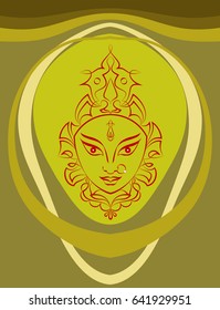 Durga Goddess of Power Vektor Illustration
