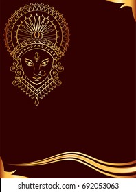 Durga Goddess of Power Vector Illustration