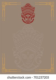 Durga Goddess of Power Vector Illustration