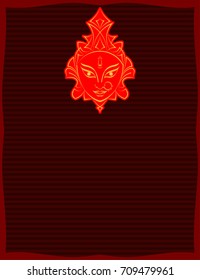 Durga Goddess of Power Vector Illustration