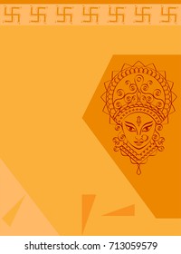 Durga Goddess of Power Vector Illustration