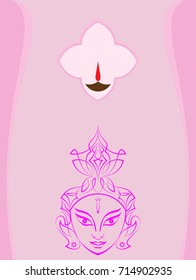 Durga Goddess of Power Vector Illustration