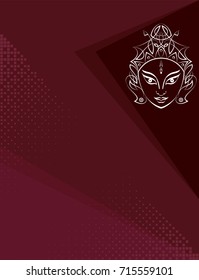 Durga Goddess of Power Vector Illustration