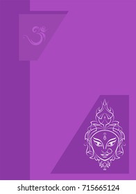 Durga Goddess of Power Vector Illustration