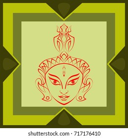 Durga Goddess of Power Vector Illustration