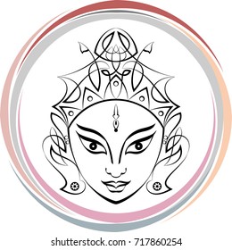 Deusa Durga da Ilustração Power Vetor