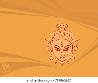 Ilustración de la diosa Durga del vector de poder