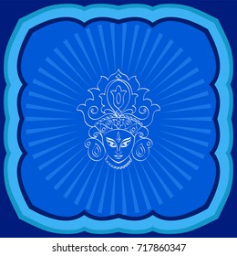 Durga Goddess of Power Vector Illustration