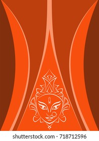 Durga Goddess of Power Vector Illustration
