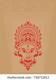 Durga Goddess of Power Vector Illustration