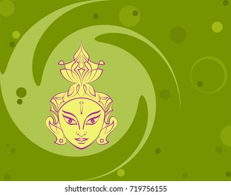 Durga Goddess of Power Vector Illustration