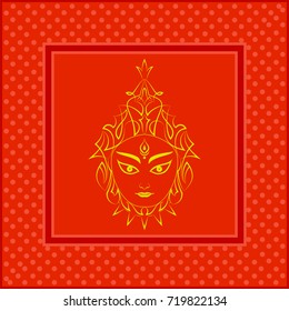 Durga Goddess of Power Vector Illustration