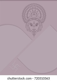 Durga Goddess of Power Vector Illustration