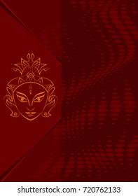 Ilustración de la diosa Durga del vector de poder