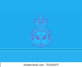 Durga Goddess of Power Vector Illustration