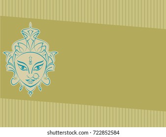 Durga Goddess of Power Vector Illustration