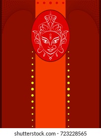 Durga Goddess of Power Vector Illustration
