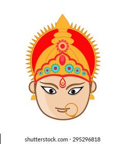 Durga Mata Face - Hindu Mythological Character