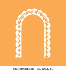 Durga Puja Border Decorations Durga Puja Frame Durga Puja Background. Discount, Sales Tags Creative Design. Vector illustration . EPS 10