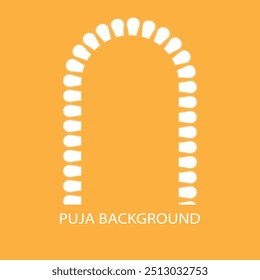 Durga Puja Border Decorations Durga Puja Frame Durga Puja Background. Discount, Sales Tags Creative Design. Vector illustration . EPS 10