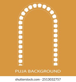 Durga Puja Border Decorations Durga Puja Frame Durga Puja Background. Discount, Sales Tags Creative Design. Vector illustration . EPS 10