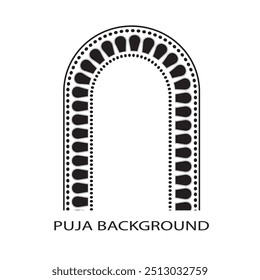 Durga Puja Frontera Decoraciones Durga Puja Marco Durga Puja Fondo. Descuento, Ventas Etiquetas Diseño Creativo. Ilustración vectorial. EPS 10