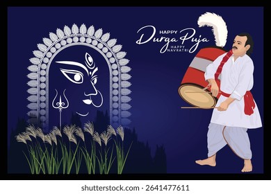 Durga Puja Celebration Card Design