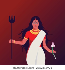 Durga puja digital art design