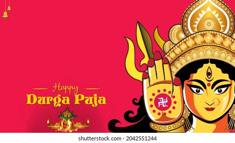 Durga puja festival concept background.