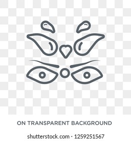 durga puja  icon. Trendy flat vector durga puja  icon on transparent background from india collection. High quality filled durga puja  symbol use for web and mobile