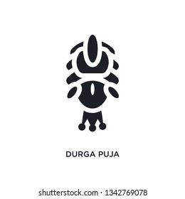 durga puja isolated icon. simple element illustration from india concept icons. durga puja editable logo sign symbol design on white background. can be use for web and mobile