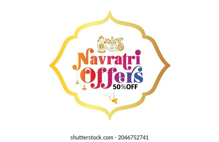 Durga Puja Navratri festival sale offers banner background svg