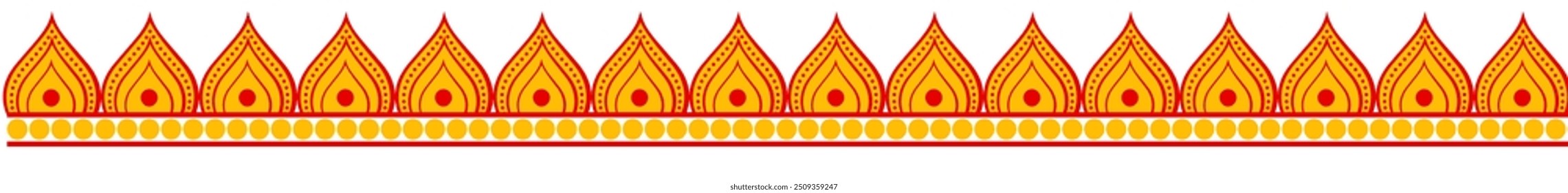 Banner da oferta do puja da Durga com arco, quadro de fundo e borda decorativa com a Deusa Durga, mensagem do puja da Happy Durga, venda, etiquetas de desconto e promoção para Navratri, Ganesh Chaturthi