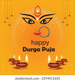 durga puja poster design 2023
