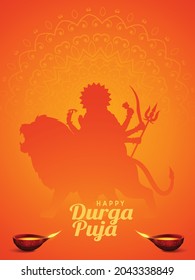 Durga puja poster Graphic trendy design