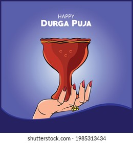 durga puja vector illustration