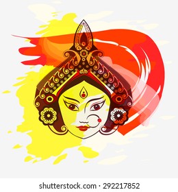 Durga, Saraswati, Lakshmi Painting.Eps10.Vector.