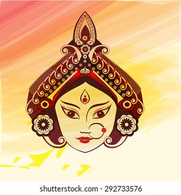 Durga, Saraswati, Lakshmi Painting.Eps10.Vector.