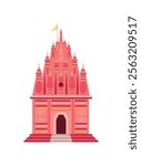 durga temple hindu isolated vector