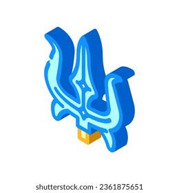 durga trident trishul isometric icon vector. durga trident trishul sign. isolated symbol illustration