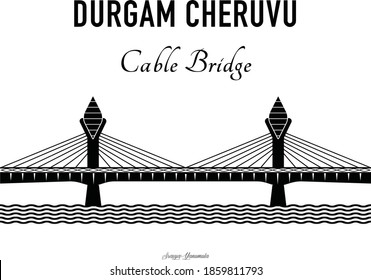 Durgam Cheruvu Cable Bridge, Hyderabad, Telangana