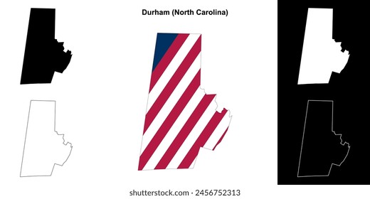 Mapa del condado de Durham (Carolina del Norte)