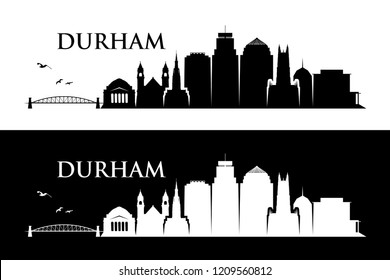 Durham skyline - North Carolina - United States of America USA - vector illustration