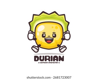 durian cartoon maskottchen mit daumen nach oben ausdruck