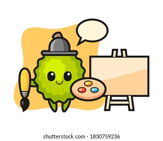 Dibujo durión como pintor