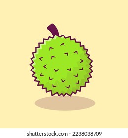 Durian cartoon vector icon illustration