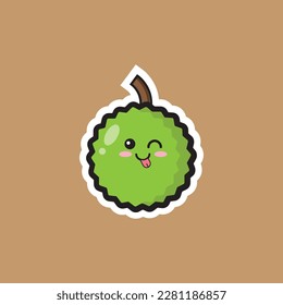 diseño de vectores de iconos lindos de durión