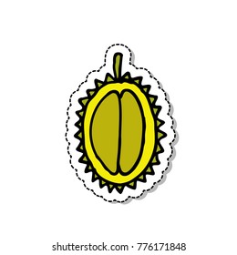 durian doodle icon
