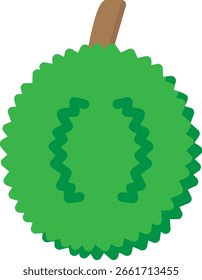 Durian Fruit Cartoon Vector Illustration